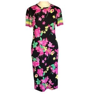 Leonard Paris floral stretch sheath dress